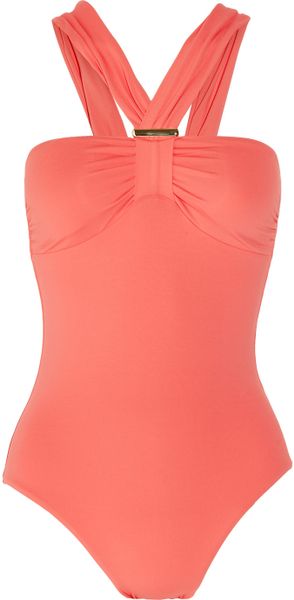 Melissa Odabash Valencia Padded Swimsuit in Pink (coral) - Lyst