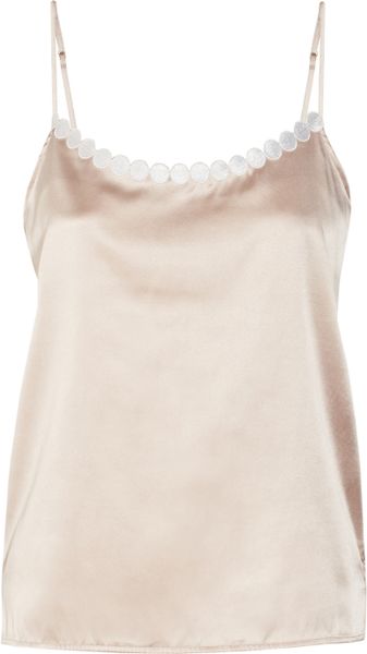 Stella Mccartney Fiona Popping Stretchsilk Satin Camisole in Beige (nude) - Lyst