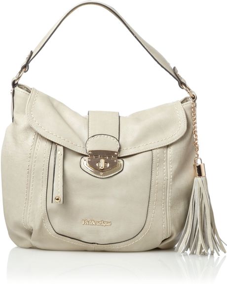 Vivi Boutique Tassel Handbag in Beige (cream) - Lyst
