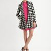 Alice + Olivia Emilia Empire Flare Coat in Black - Lyst