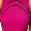 Asos Collection Asos Petite Exclusive Pencil Dress with Seam Detail and Cut Out Back in Purple - Lyst