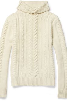 Balmain Cableknit Merino Wool Sweater - Lyst