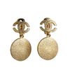 Chanel Vintage Chanel Disk Earrings in Gold - Lyst