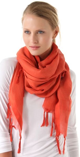 Love Quotes Knotted Tassel Scarf - Lyst
