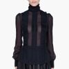 Mcq By Alexander Mcqueen Black Sheer Victorian Blouse in Black - Lyst
