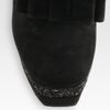 Miu Miu Glitter Coated Suede Bow Platform Booties in Black - Lyst
