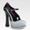 Prada Bicolor Leather Mary Jane Platform Pumps in Gray (black) - Lyst