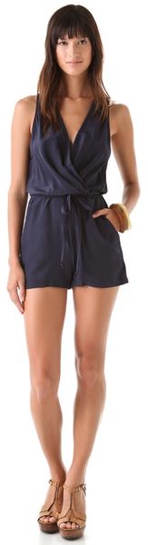 Rory Beca Jordy Wrap Romper in Blue - Lyst