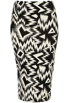 Topshop Crazy Ikat Tube Skirt - Lyst