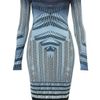 Topshop Geometric Print Bodycon Dress in Blue (multi) - Lyst