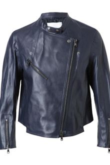 3.1 Phillip Lim Polished Leather Motorcycle Jacket - Lyst