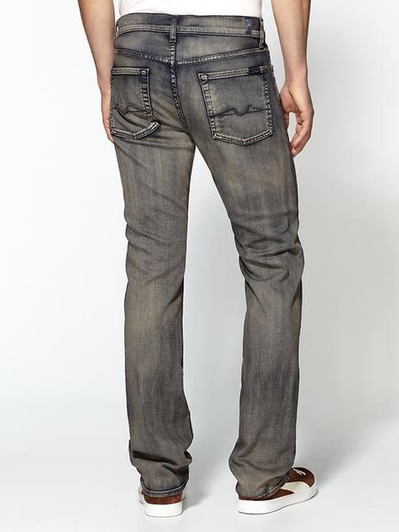 7 For All Mankind Slimmy Slim Straight Jeans in Gray for Men (shadow cliff) - Lyst