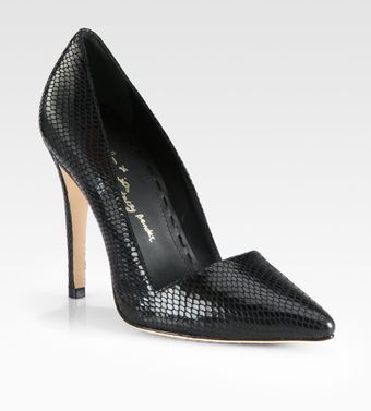 Alice + Olivia Dina Snakeprint Leather Pumps - Lyst