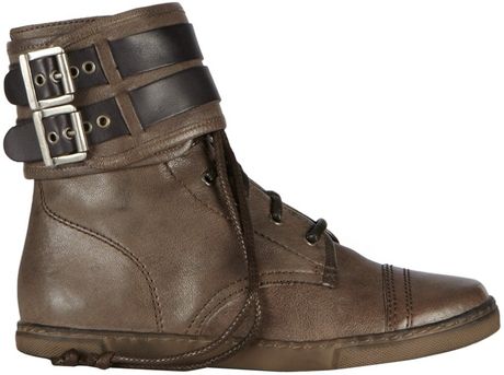 Allsaints Damisi High Top Sneakers in Brown (asphalt) - Lyst