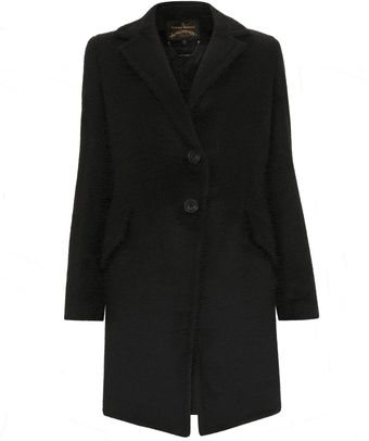 Black Nuria Single Breasted Wool Blend Coat - Lyst