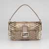 Fendi Pythonpattern Sequin Baguette in Gold (silver) - Lyst