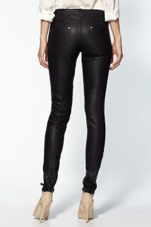 Free People Vegan Leather Seamed Skinny Pant - Lyst