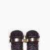 Giuseppe Zanotti Black August Gold Trim Sneakers in Black - Lyst