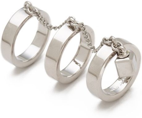 Marc By Marc Jacobs Triple Threat Ring in Silver (argento) - Lyst