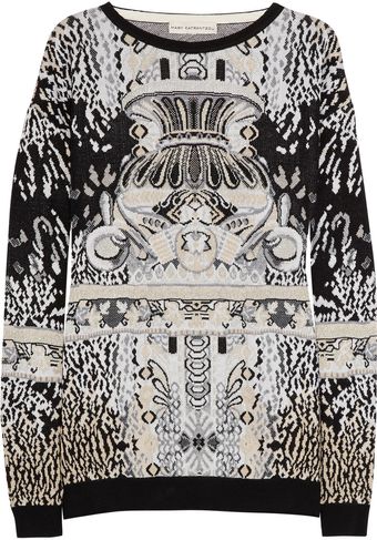 Mary Katrantzou Patterned Knitted Sweater - Lyst