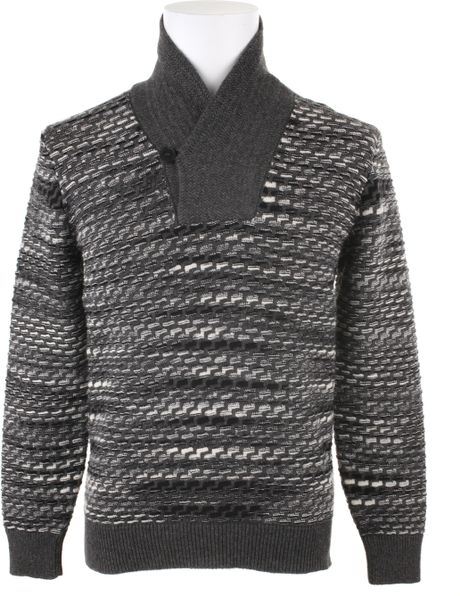 Missoni Cashmere Sweater with A Graphic Pattern in Gray for Men - Lyst