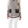 Tory Burch Odessa Stripe Tunic in Beige (blue) - Lyst