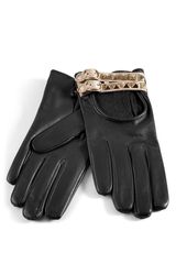 Valentino Black Studded Driving Gloves