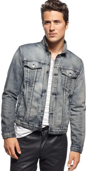 7 For All Mankind Shadow Cliff Wash Jean Jacket in Blue for Men - Lyst