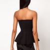 Asos Collection Asos Bandeau with Extreme Peplum in White - Lyst