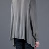 Helmut Lang Sqr Asymmetric Blouse in Gray (khaki) - Lyst