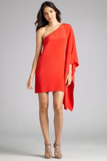 Jay Godfrey Red Silk Paradis One Shoulder Dress - Lyst