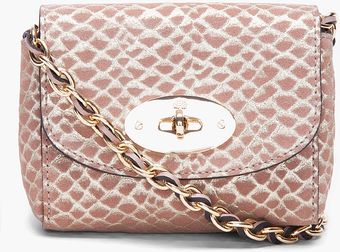 Mulberry Mini Suede Snake Print Lily Bag - Lyst