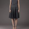Oscar De La Renta Drop Waist Dress in Gray (steel) - Lyst