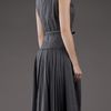 Oscar De La Renta Drop Waist Dress in Gray (steel) - Lyst
