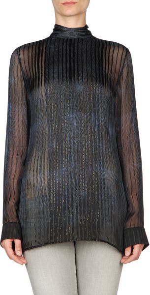 Roberto Cavalli Long Sleeve Shirt in Blue - Lyst