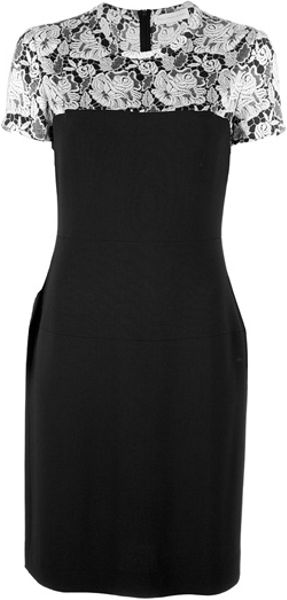 Stella Mccartney Lace Detail Dress in Black - Lyst