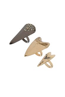 Topshop Shark Tooth Ring Set - Lyst