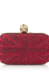 Alexander McQueen Crystal Britannia Skull Box Clutch