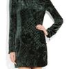 Balmain Devoré Velvet Mini Dress in Animal (green) - Lyst