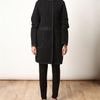 Lanvin Boiled Wool Cloth Coat in Black - Lyst