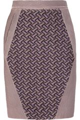 Missoni Leather and Crochetknit Skirt