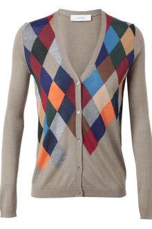 Pringle of Scotland Cashmere Silk Intarsia Knitted Cardigan - Lyst