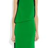 Reed Krakoff Draped Silk Blend Crepe Dress in Green - Lyst