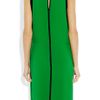 Reed Krakoff Draped Silk Blend Crepe Dress in Green - Lyst
