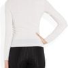Valentino Lace Detailed Wool Blend Turtle Neck Sweater in Beige (white) - Lyst