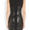 Yves Saint Laurent Leather and Stretchwool Crepe Dress in Black - Lyst