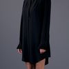 Alexander Mcqueen Silk Shirt Dress in Black - Lyst