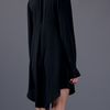 Alexander Mcqueen Silk Shirt Dress in Black - Lyst
