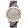 Burberry Womens Swiss Chronograph Smoke Check Fabric Strap 42mm in Brown (smoke) - Lyst