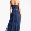 Donna Morgan Ruched Silk Chiffon Gown in Blue (midnight) - Lyst